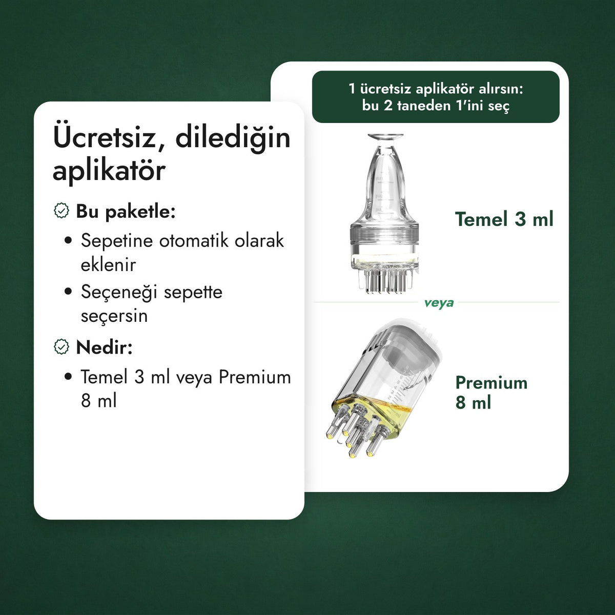 Ücretsiz, dilediğin aplikatör
