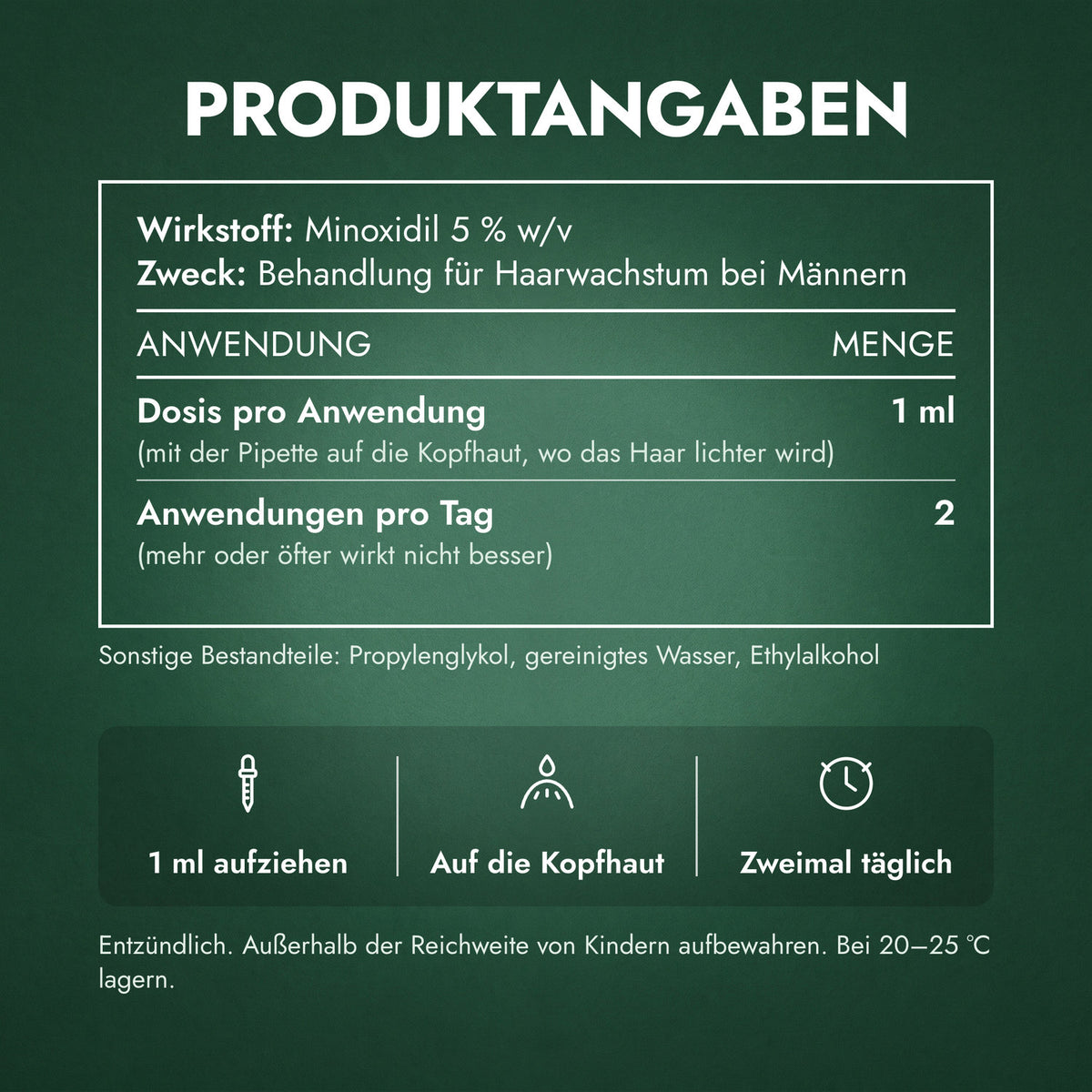 Produktangaben: Foligain Low Alcohol Minoxidil 5 % für Männer