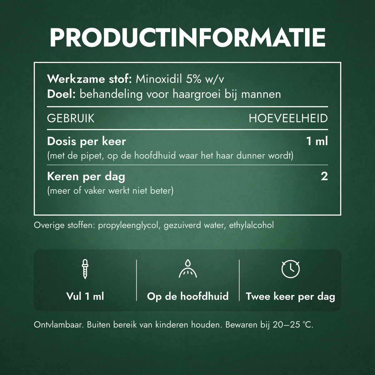 Productinformatie: Foligain Low Alcohol Minoxidil 5% voor mannen
