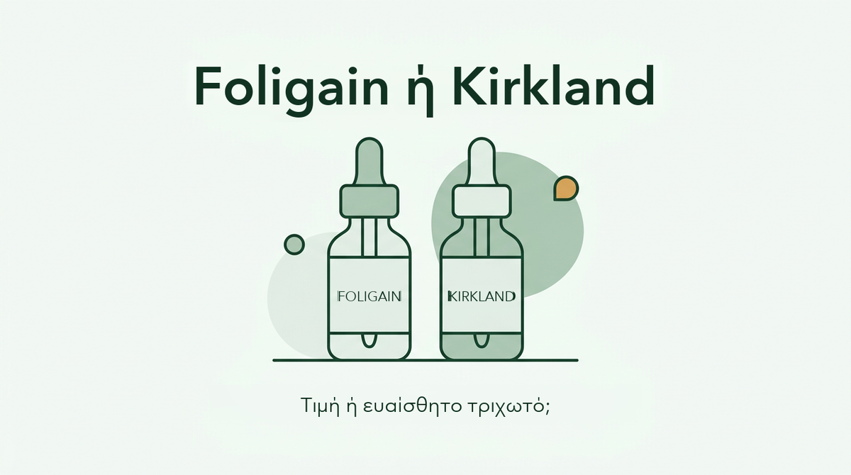Foligain εναντίον μινοξιδίλης Kirkland