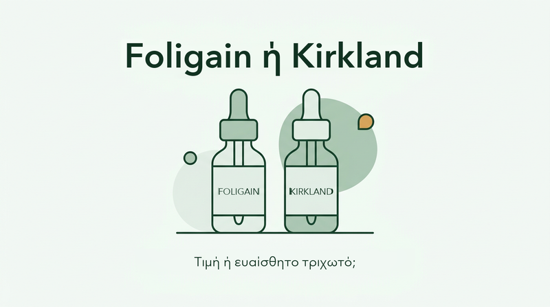 Foligain εναντίον μινοξιδίλης Kirkland