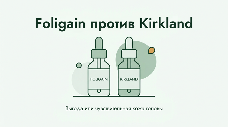 Foligain против миноксидила Kirkland