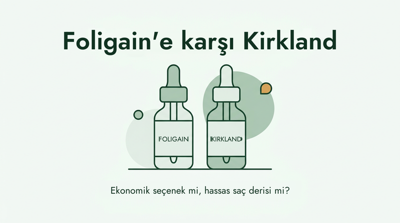 Foligain ve Kirkland minoksidil karşılaştırması