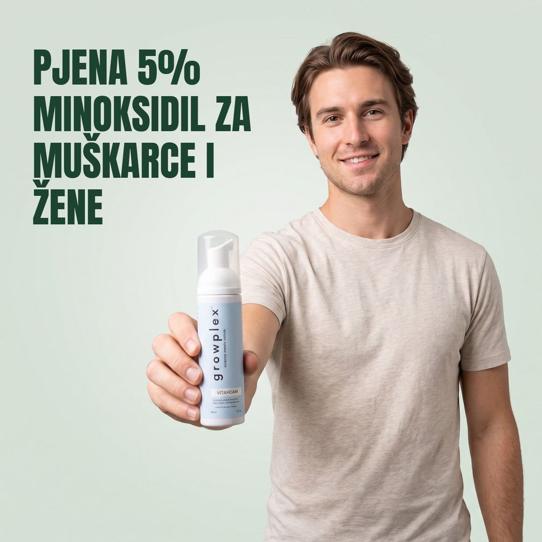 Growplex VitaFoam Minoxidil Foam 5% for Women & Men - 12 Month Supply