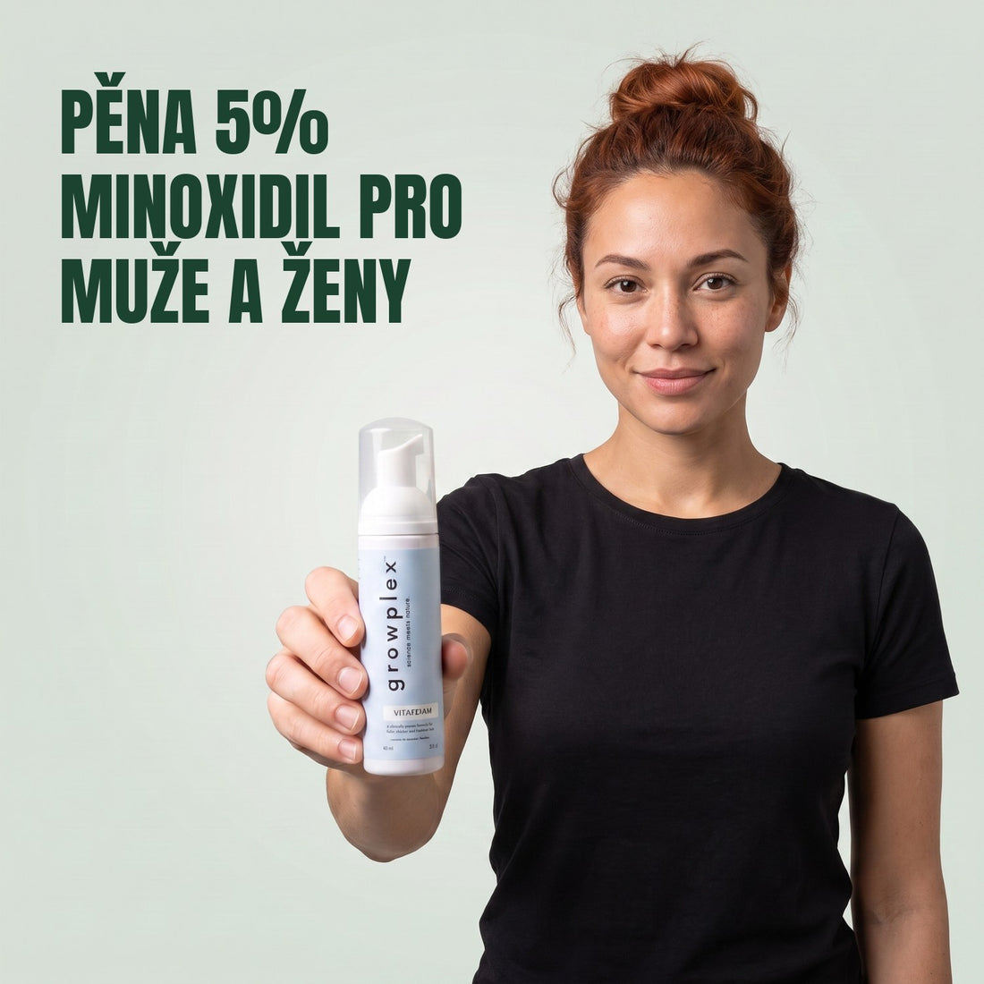 Growplex VitaFoam Minoxidil pěna 5% pro ženy a muže – zásoba na 6 měsíců, 6 x 60 ml lahvičky pěny