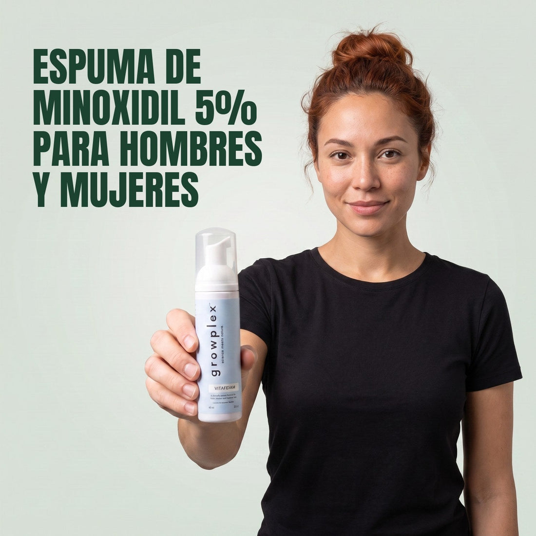 Growplex VitaFoam Minoxidil Espuma 5% para Mujeres y Hombres - suministro para 6 meses, 6 botes de espuma de 60 ml