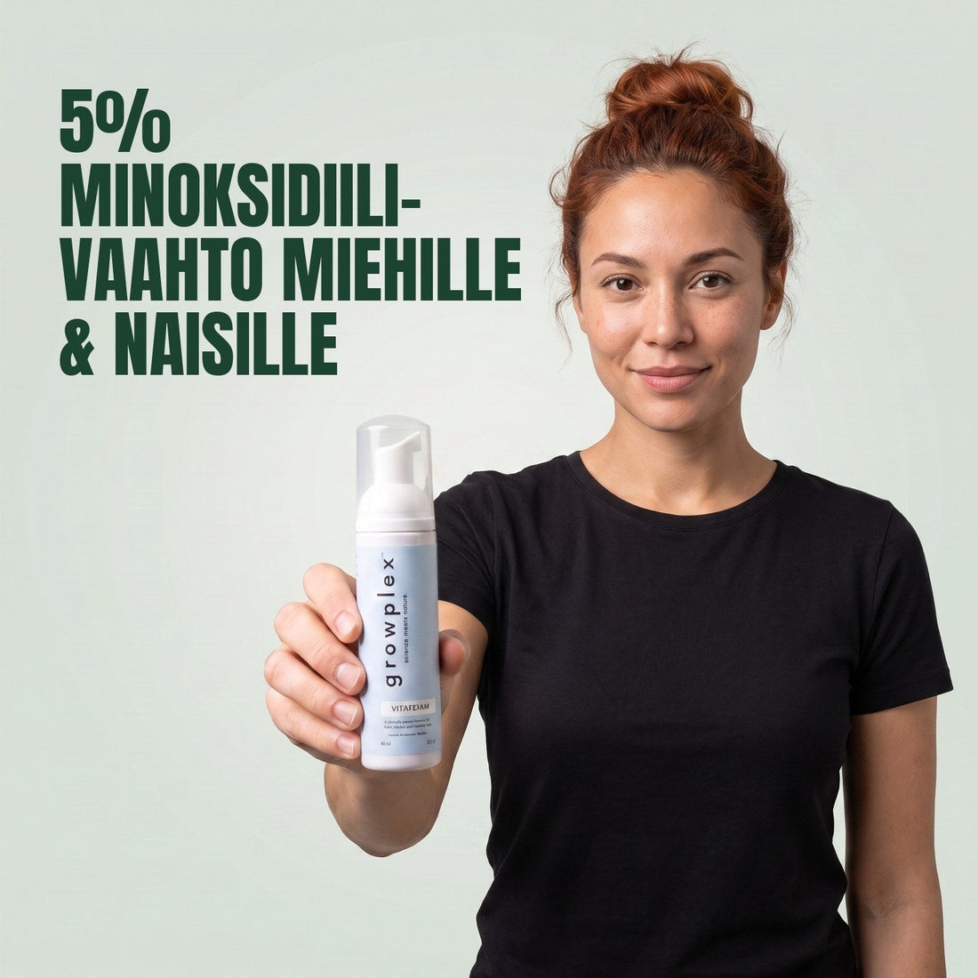 Growplex VitaFoam Minoksidiili-vaahto 5% naisille ja miehille - 6 kuukauden pakkaus, 6 x 60 ml vaahtopulloa