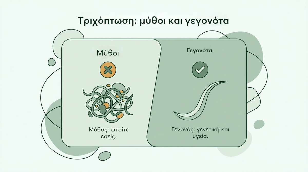 Μύθοι και αλήθειες για την τριχόπτωση