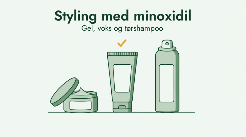 Brug af hårprodukter sammen med minoxidil