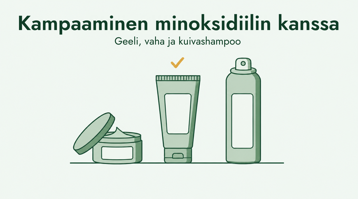 Muiden hiustuotteiden käyttö minoksidiilin kanssa