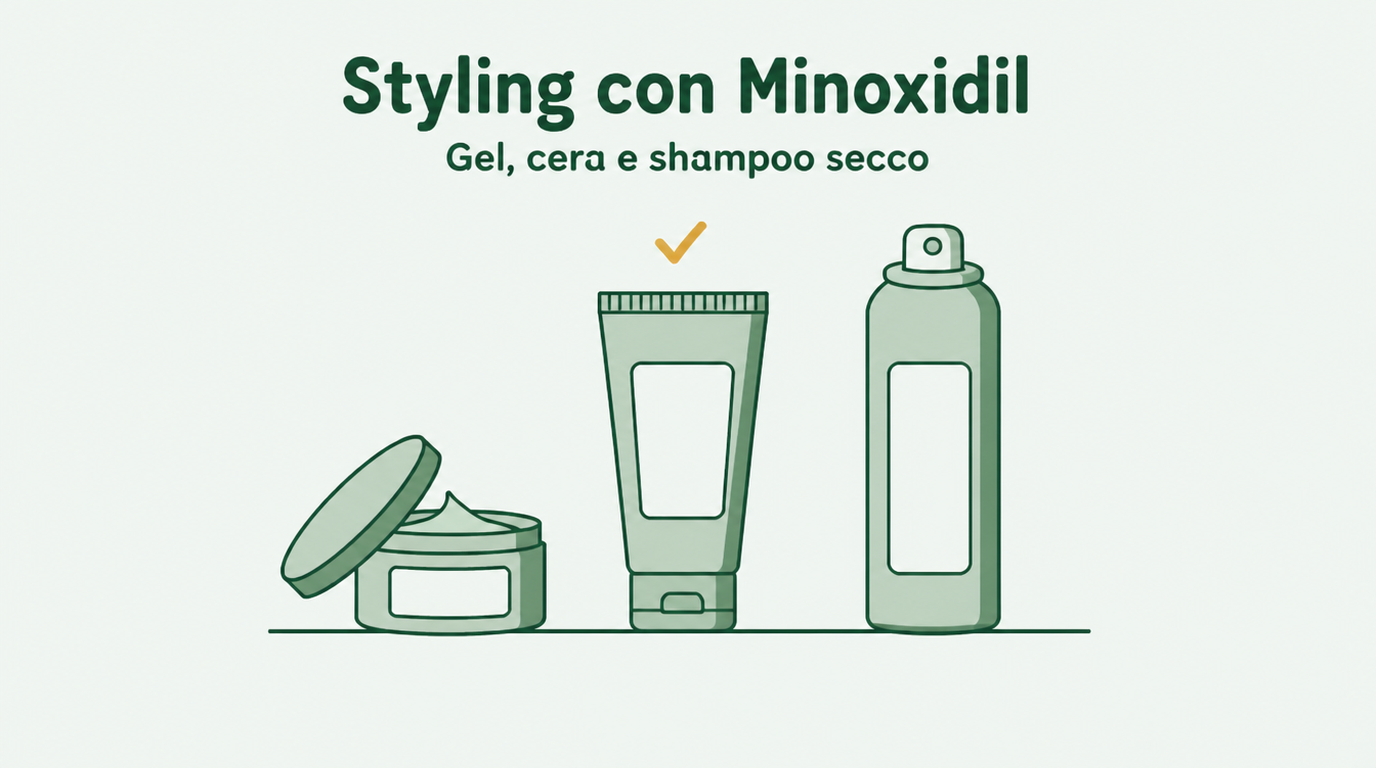 Usare prodotti per capelli insieme al minoxidil