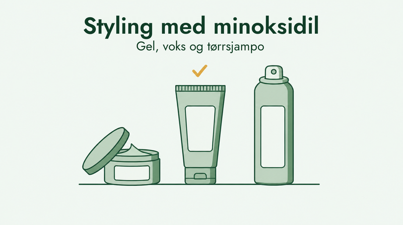 Bruk av hårprodukter sammen med minoksidil
