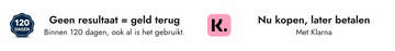 Geen resultaat is geld terug binnen 120 dagen, en nu kopen en later betalen met Klarna.