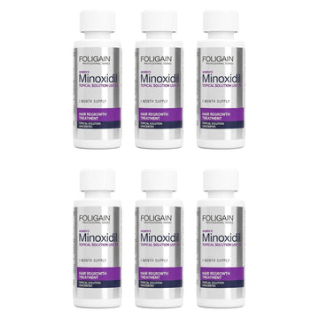 Loção Capilar Foligain Minoxidil 2% para Mulheres - Suprimento para 6 Meses — embalagem do produto em fundo branco