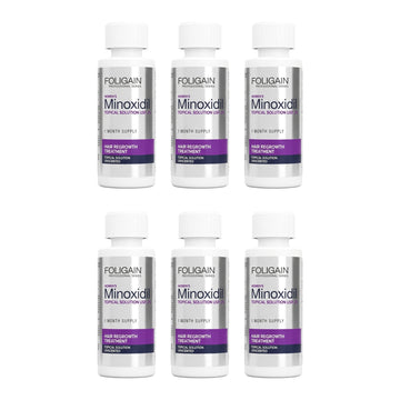 Foligain Women's Minoxidil 2% topical solution, 6 bottles - 6 month supply