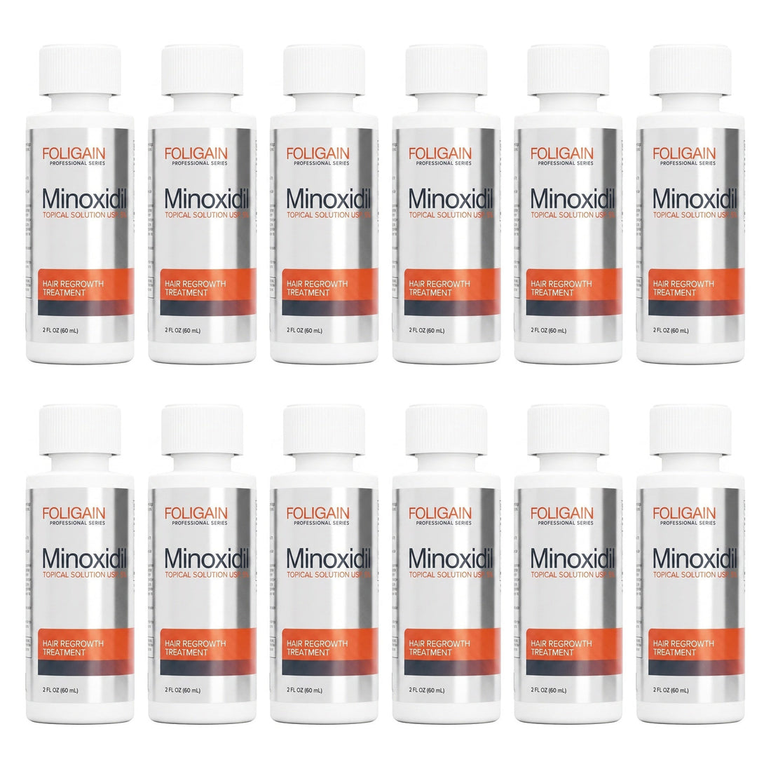 Foligain Minoxidil Lotion 5% for Men - 12 Month Supply — product packaging on white background