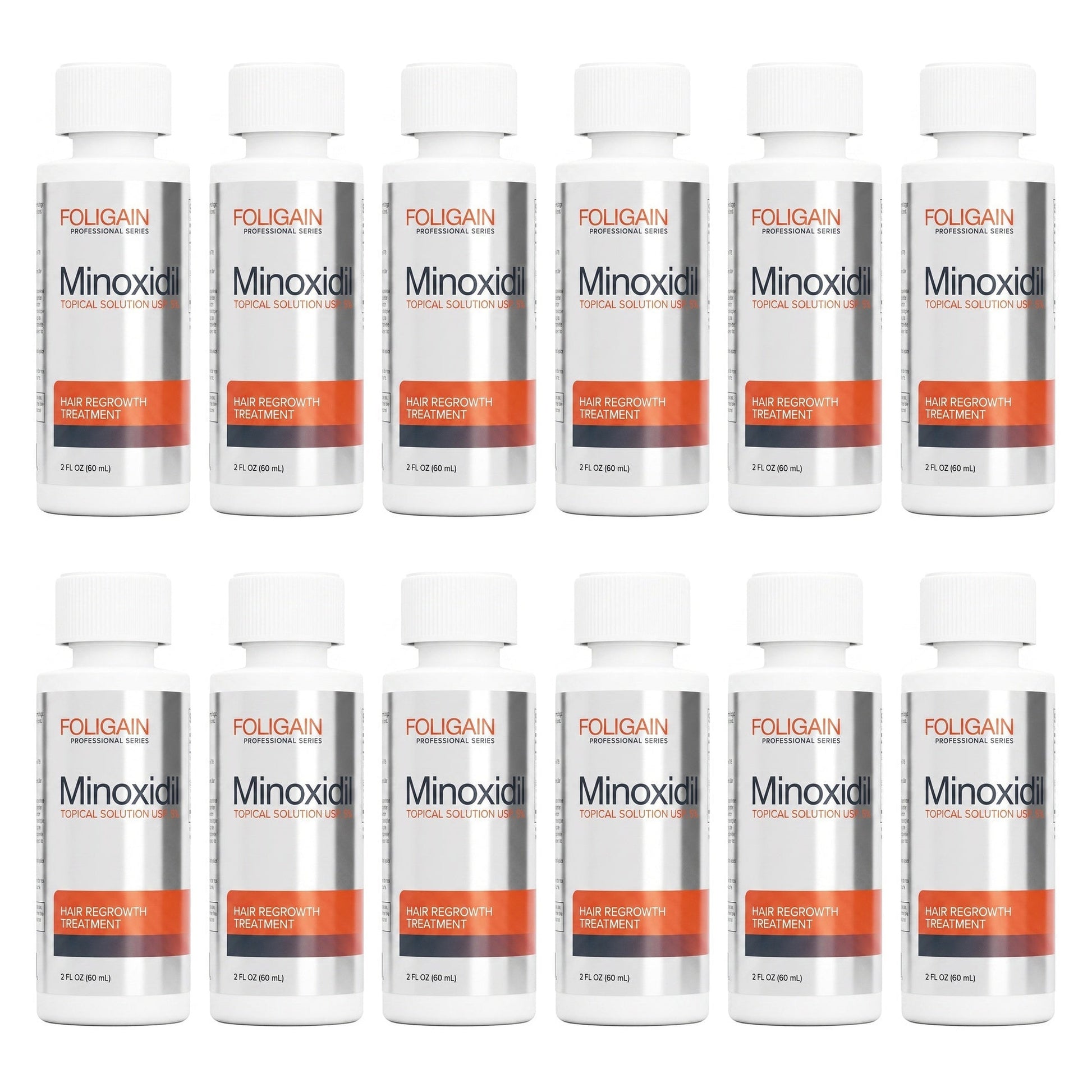 Foligain Minoxidil Lotion 5% for Men - 12 Month Supply — product packaging on white background