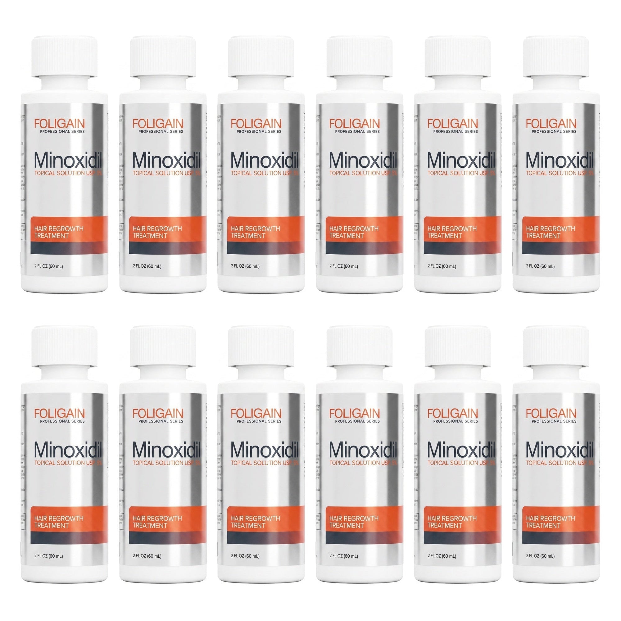 Foligain Minoxidil Lotion 5% for Men - 12 Month Supply — product packaging on white background