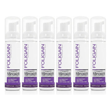 Espuma de Minoxidil Foligain 2% para Mulheres - Suprimento para 6 Meses — embalagem do produto em fundo branco