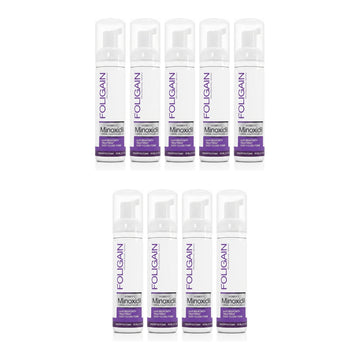 Foligain Minoxidil Foam 2% for Women - 9 month supply, 9 x 60 ml foam bottles