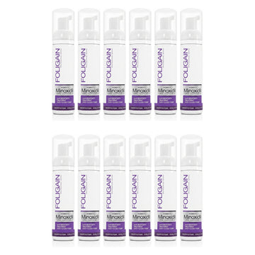 Foligain Minoxidil pěna 2 % pro ženy - zásoba na 12 měsíců — obal produktu na bílém pozadí