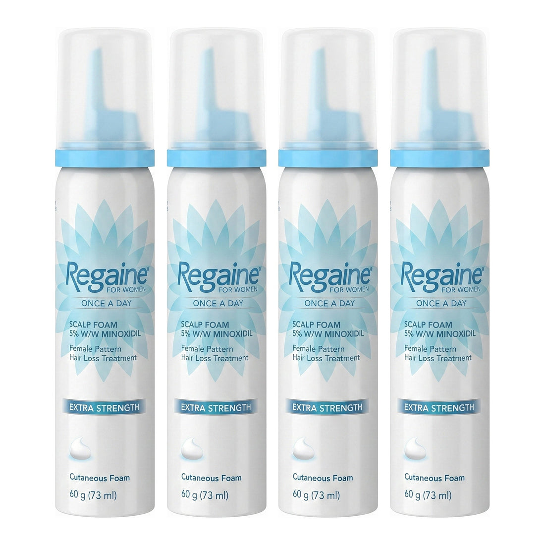 Regaine Minoxidil Foam 5% for Women - 8 month supply, 4 x 73 ml foam cans