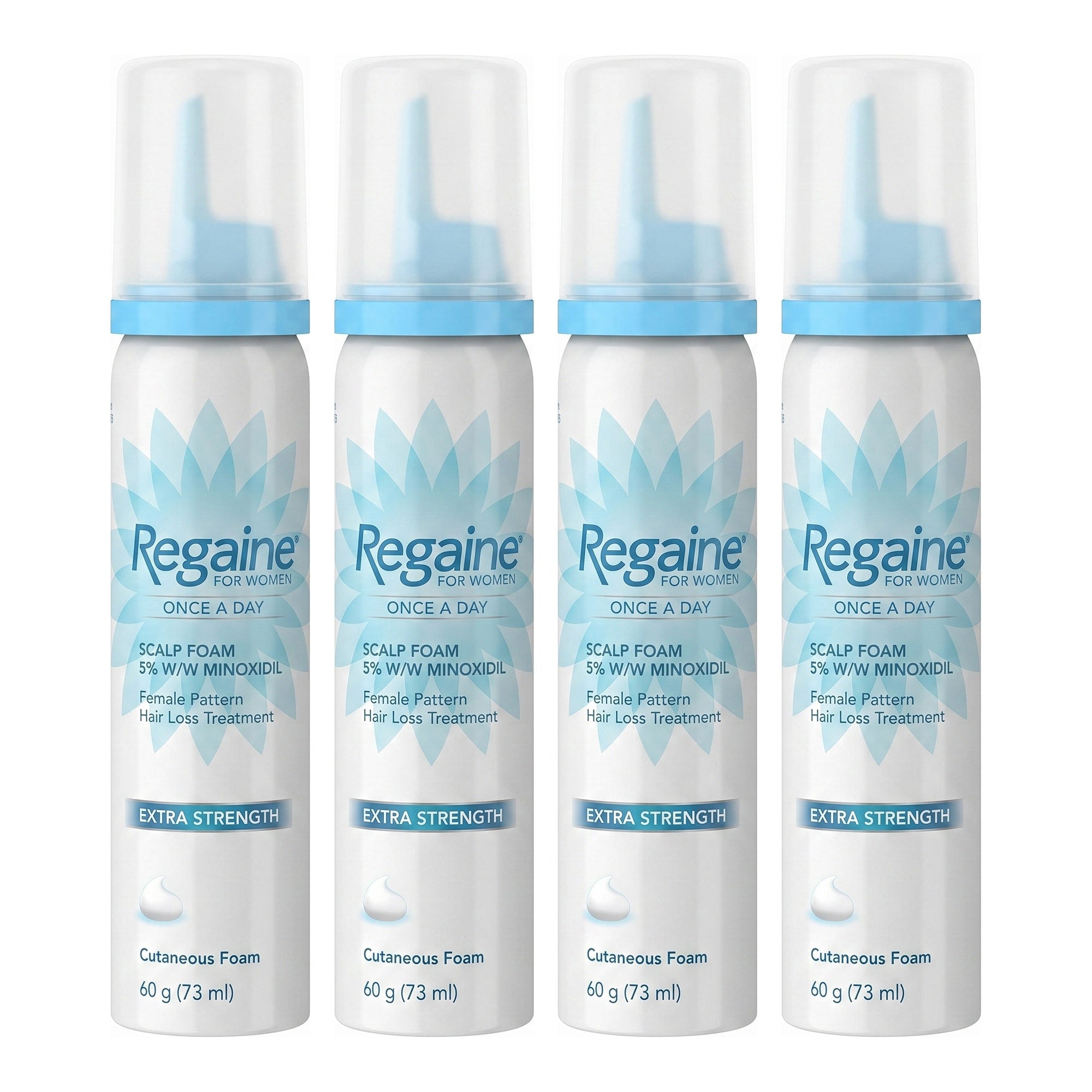 Regaine Minoxidil Foam 5% for Women - 8 month supply, 4 x 73 ml foam cans