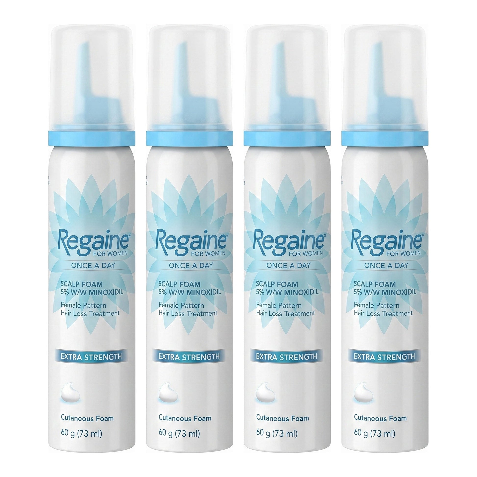 Regaine Minoxidil Foam 5% for Women - 8 month supply, 4 x 73 ml foam cans
