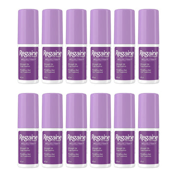 Regaine Minoxidil Lotion 2% for Women - 12 month supply, 12 x 60 ml bottles