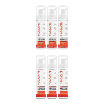 Foligain Minoxidil Foam 5% for Men - 6 month supply, 6 x 60 ml foam bottles
