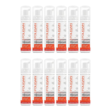 Foligain Minoxidil Foam 5% for Men - 12 month supply, 12 x 60 ml foam bottles