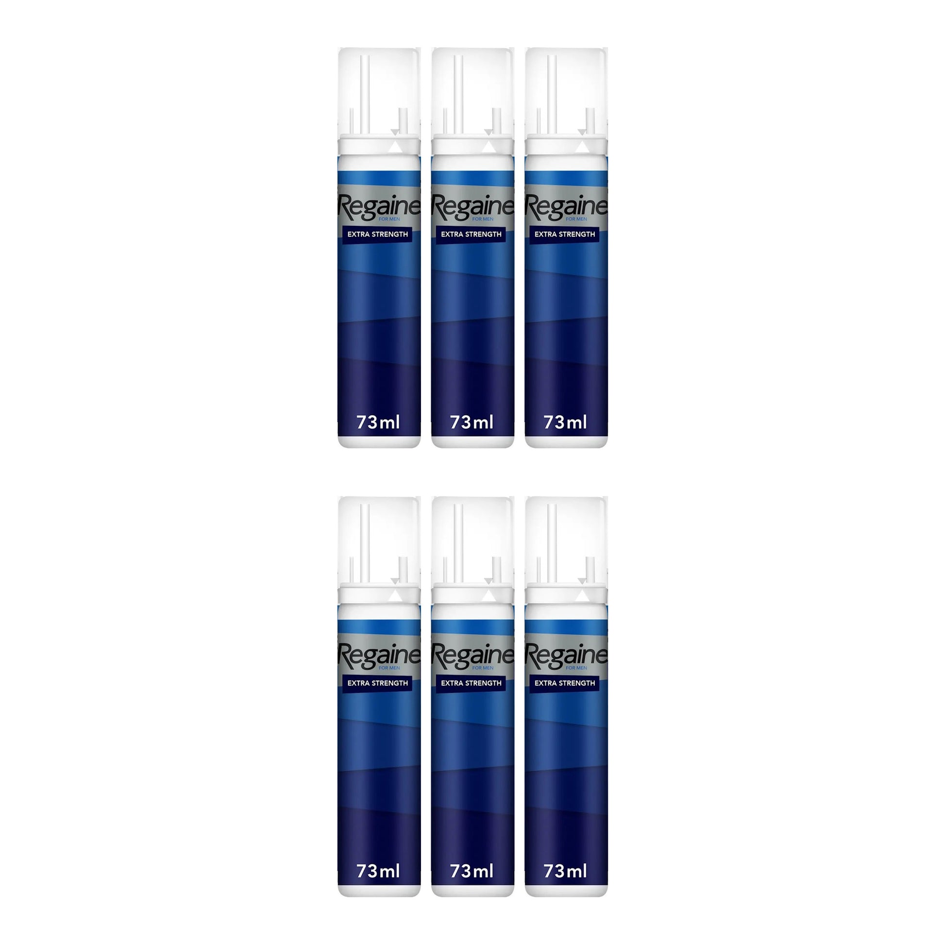 Regaine Schiuma Minoxidil 5% per Uomo - scorta per 6 mesi, 6 bombolette schiuma da 73 ml