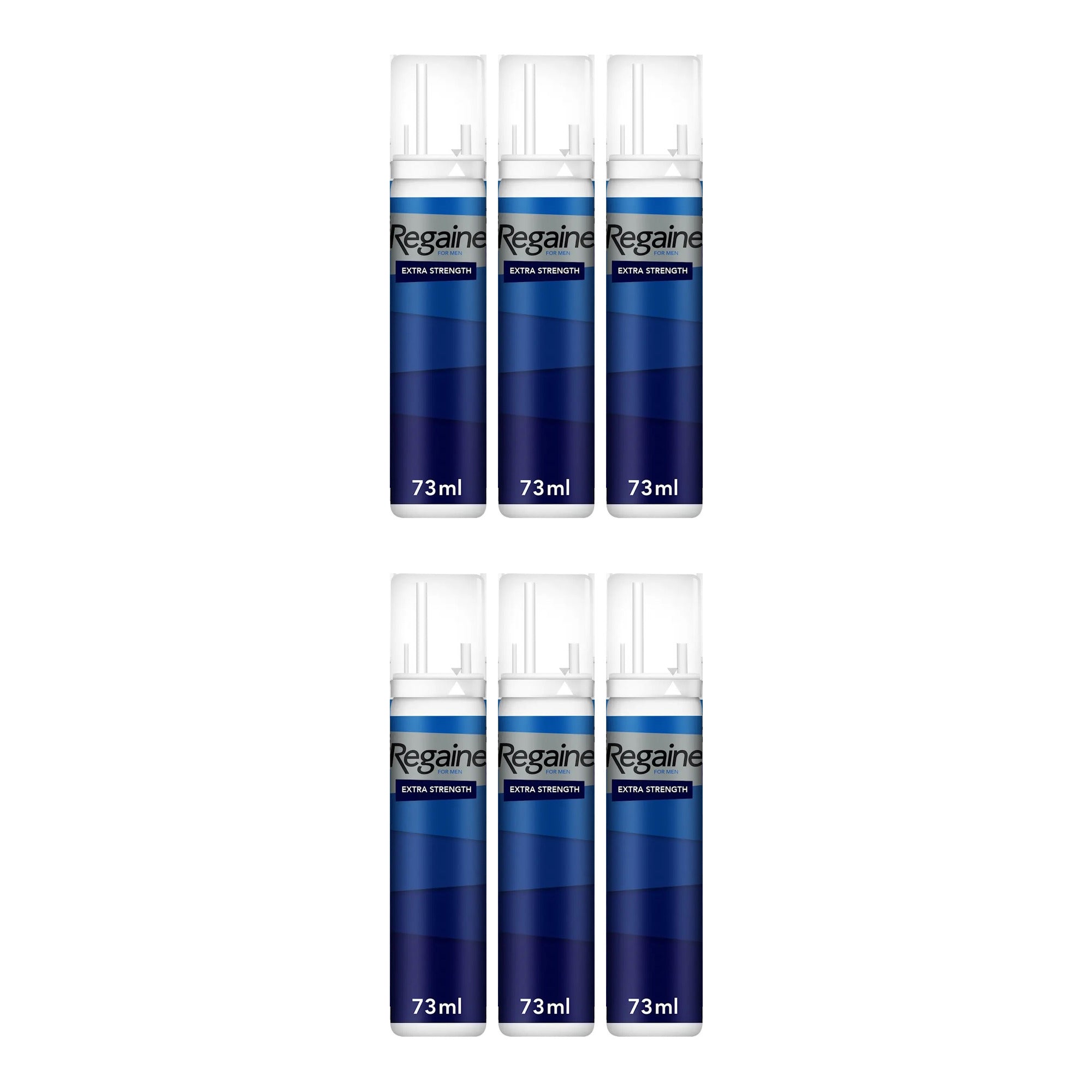 Regaine Schiuma Minoxidil 5% per Uomo - scorta per 6 mesi, 6 bombolette schiuma da 73 ml