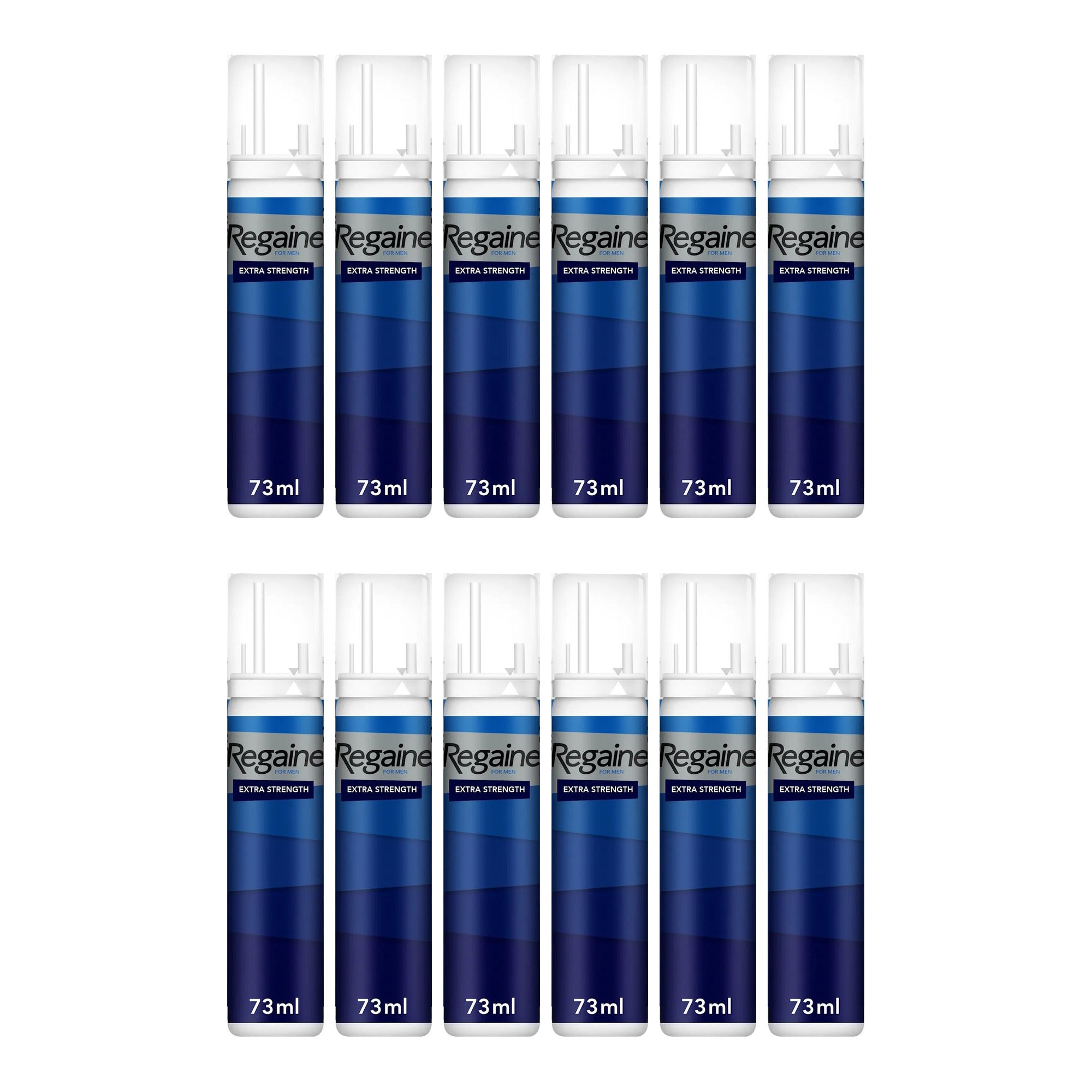 Regaine Schiuma Minoxidil 5% per Uomo - scorta per 12 mesi, 12 bombolette schiuma da 73 ml