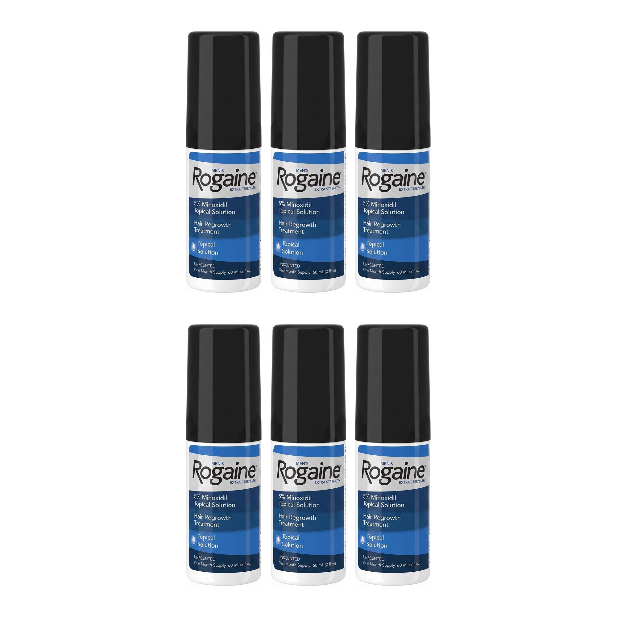 Rogaine Minoxidil Lotion 5% for Men - 6 month supply, 6 x 60 ml bottles