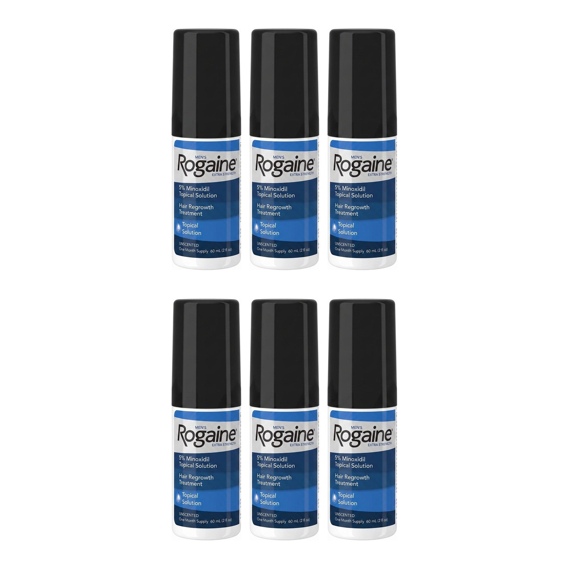 Rogaine Minoxidil Lotion 5% for Men - 6 month supply, 6 x 60 ml bottles