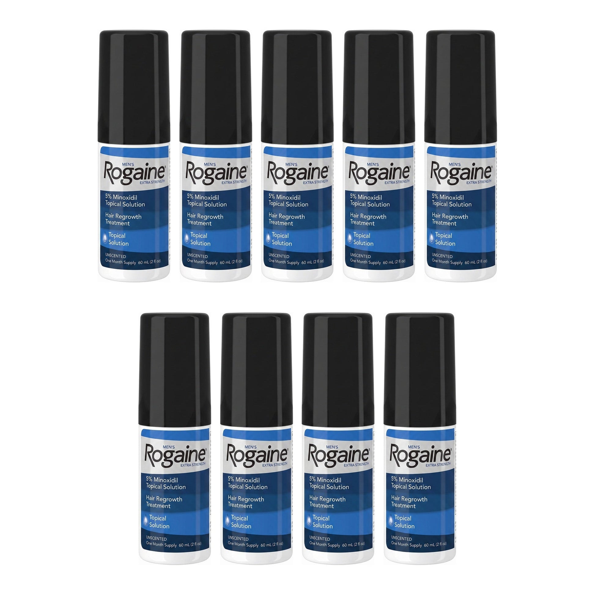 Rogaine Minoxidil Lotion 5% for Men - 9 month supply, 9 x 60 ml bottles