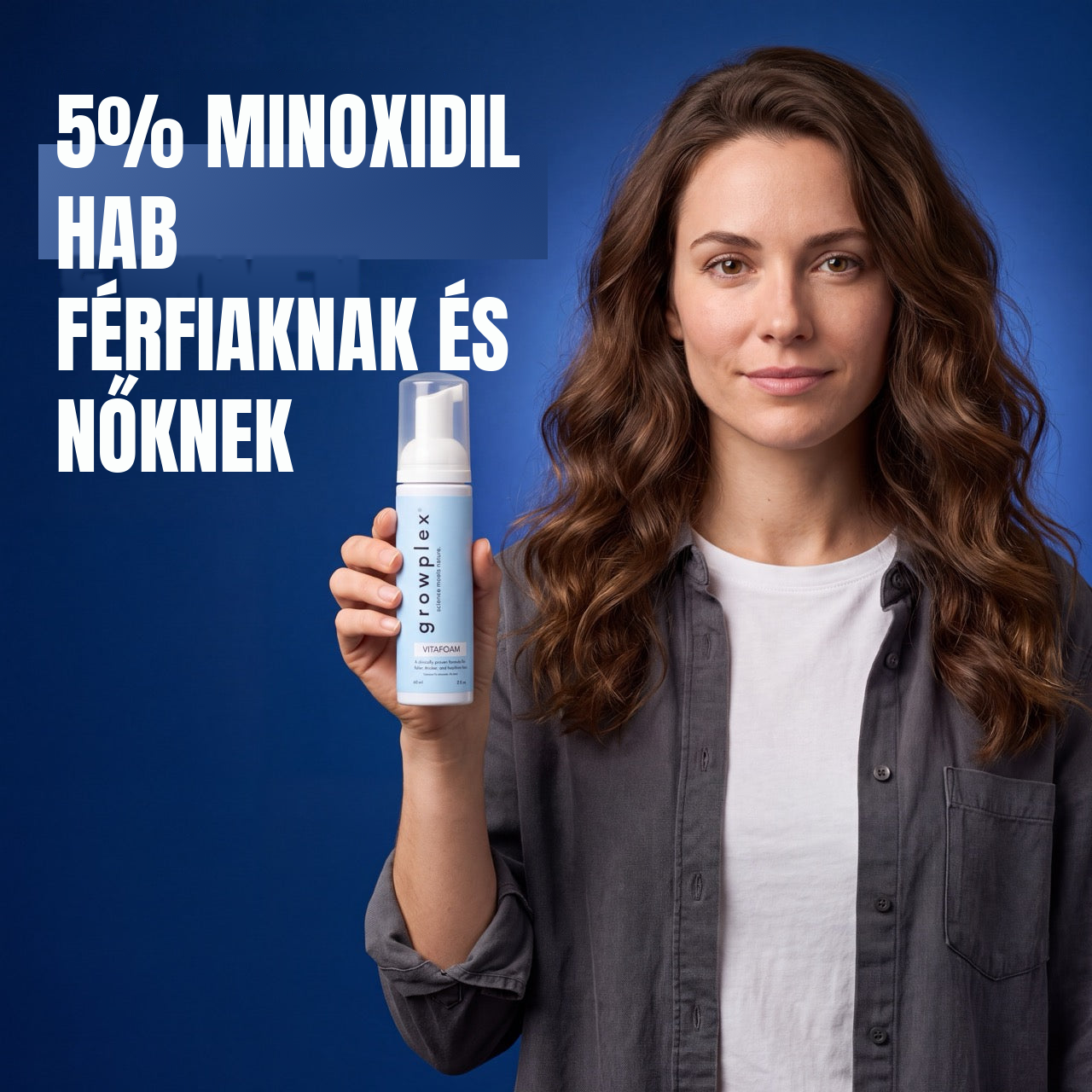 Growplex VitaFoam Minoxidil Hab 5% Nőknek és Férfiaknak - 12 havi adag