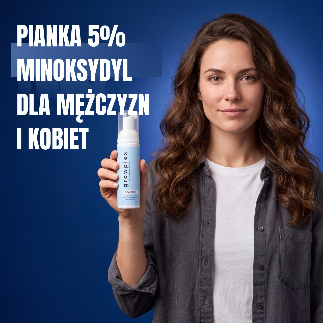 Growplex VitaFoam Minoksydyl Pianka 5% dla Kobiet i Mężczyzn - zapas na 12 miesięcy