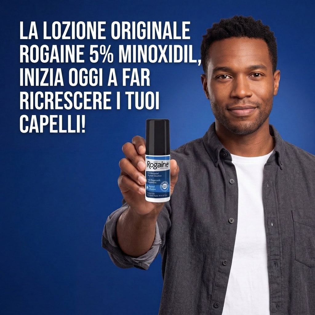 Rogaine Lozione Minoxidil 5% per Uomo – Scorta per 6 Mesi