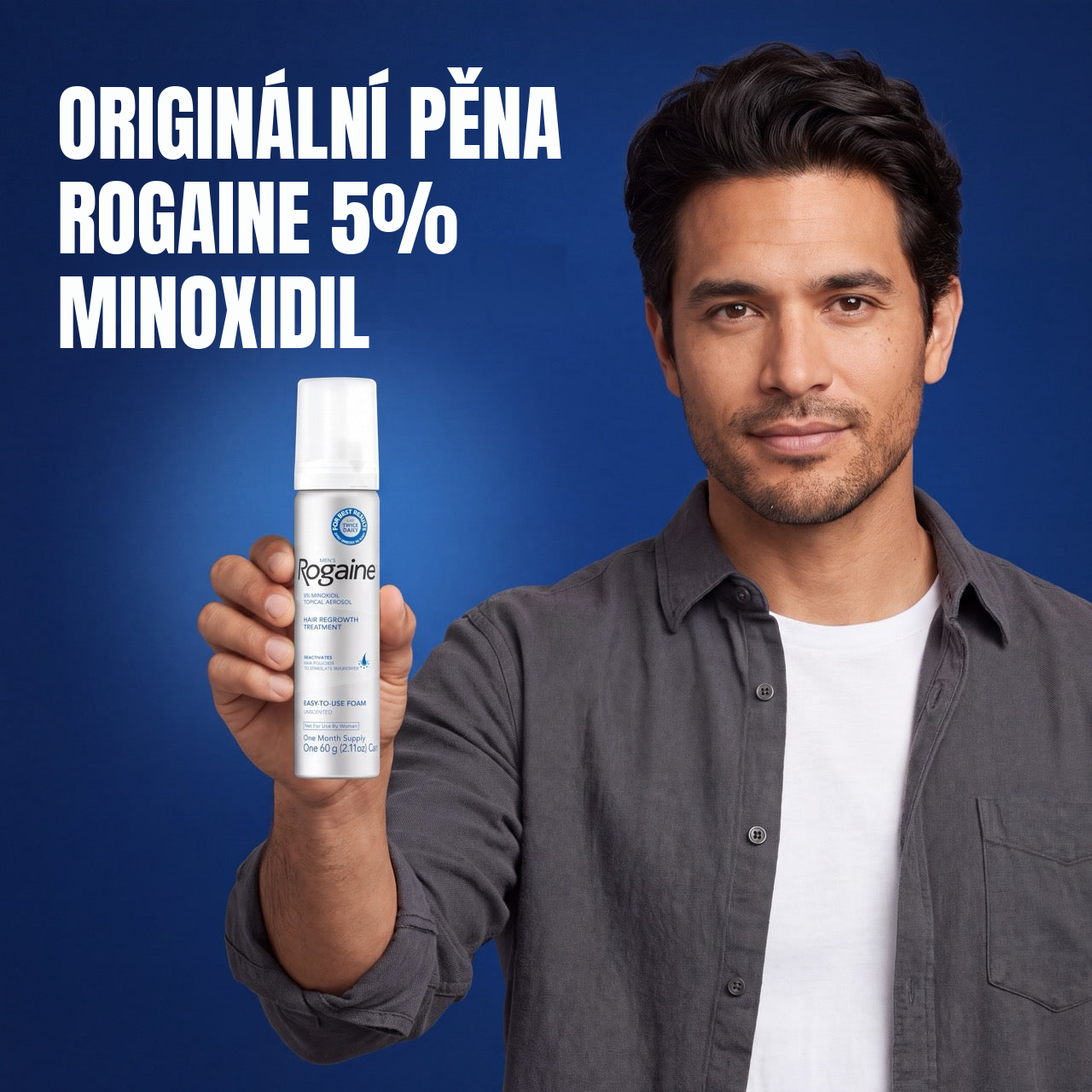 Rogaine Minoxidil Pěna 5% pro muže - zásoba na 12 měsíců