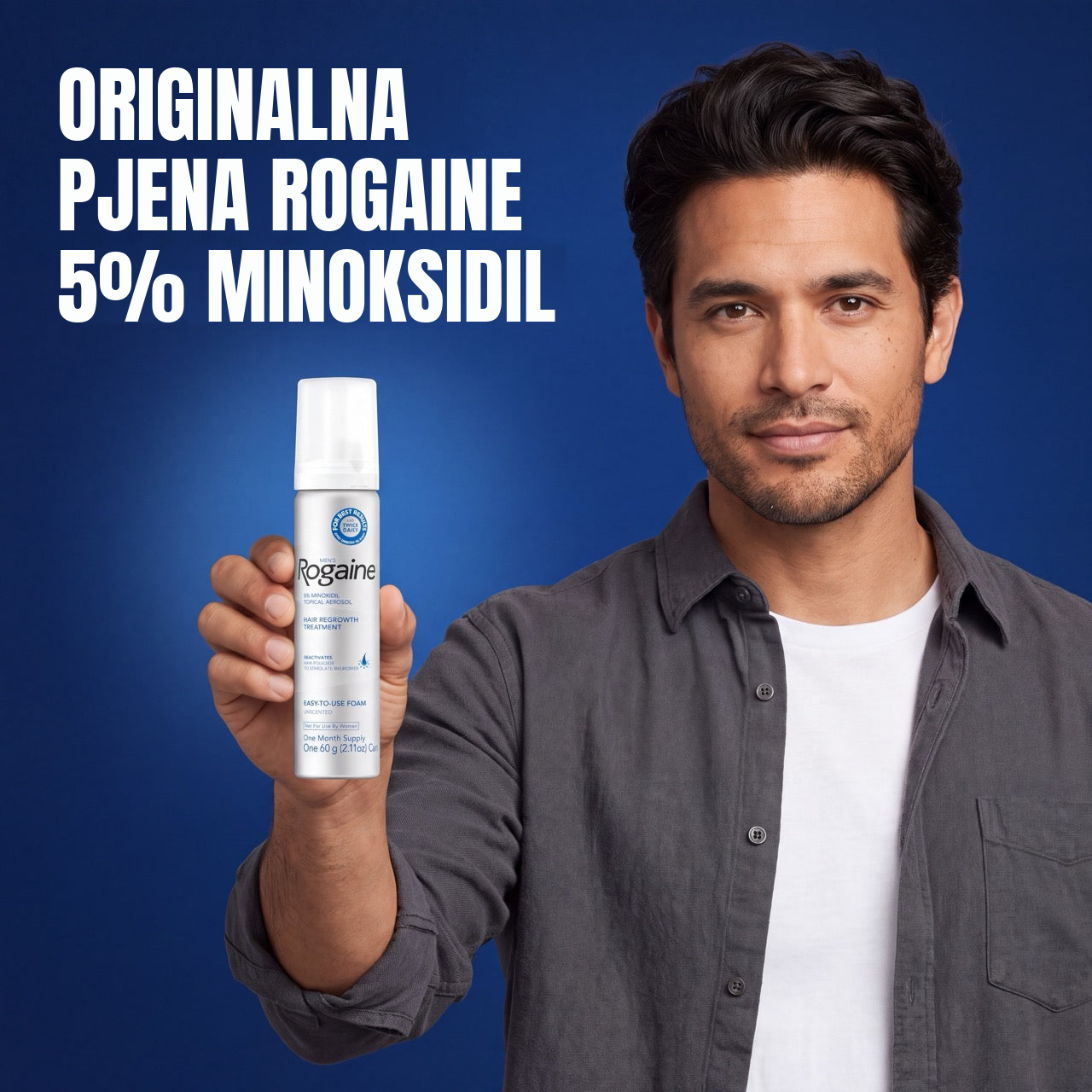 Rogaine Minoxidil Pjena 5% za muškarce - zaliha za 12 mjeseci