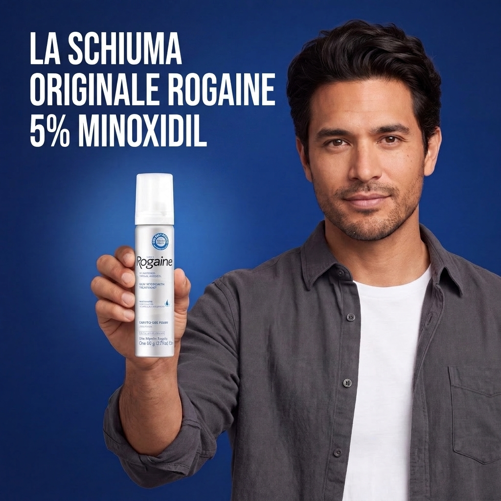 Rogaine Schiuma Minoxidil 5% per Uomo – Scorta per 9 Mesi