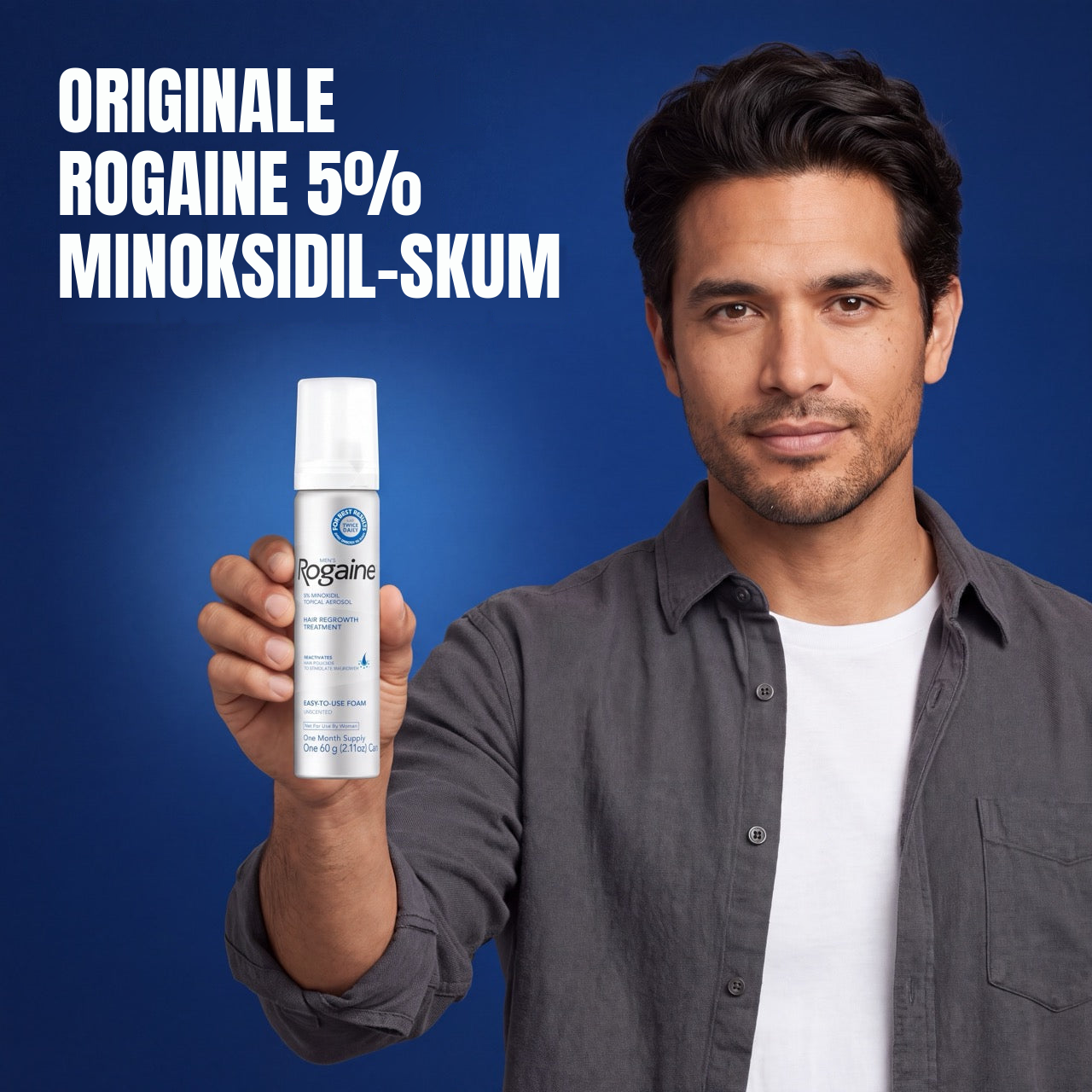Rogaine Minoksidil Skum 5% for Menn - 12 Måneders Forbruk