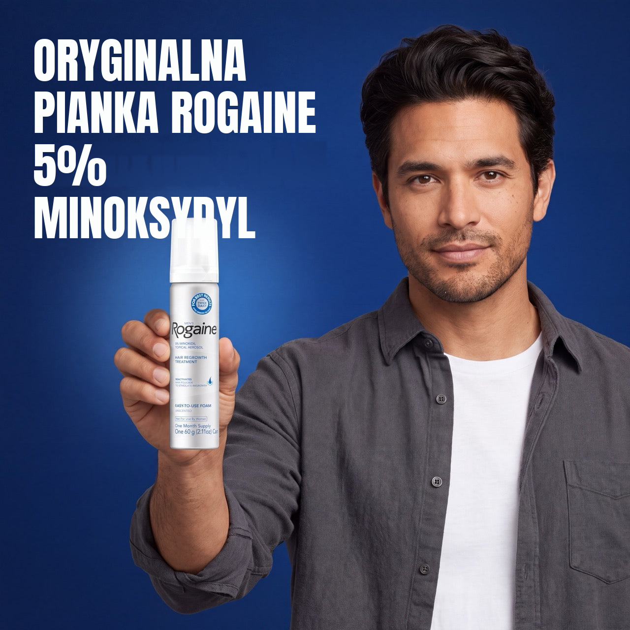 Rogaine Minoksydyl Pianka 5% dla Mężczyzn - zapas na 12 miesięcy