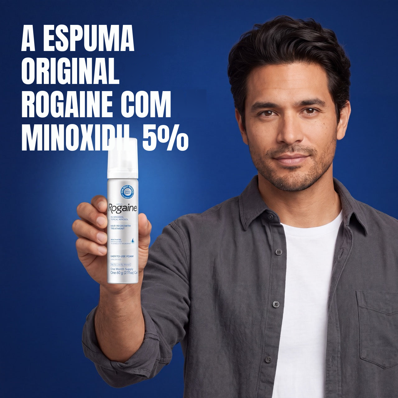 Rogaine Espuma de Minoxidil 5% para Homens - Fornecimento para 12 Meses