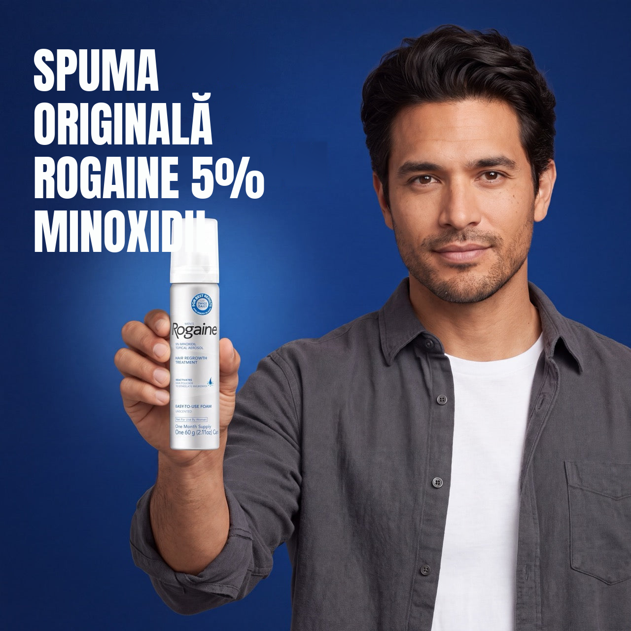 Spumă Rogaine cu minoxidil 5% pentru bărbați - rezervă pentru 12 luni