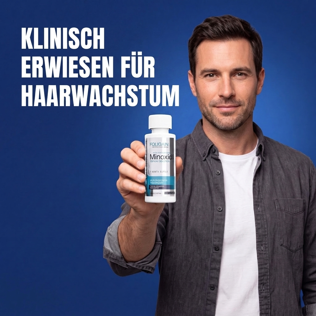Foligain Minoxidil Lösung 5% für Männer – Empfindliche Haut – 6 Monatsvorrat