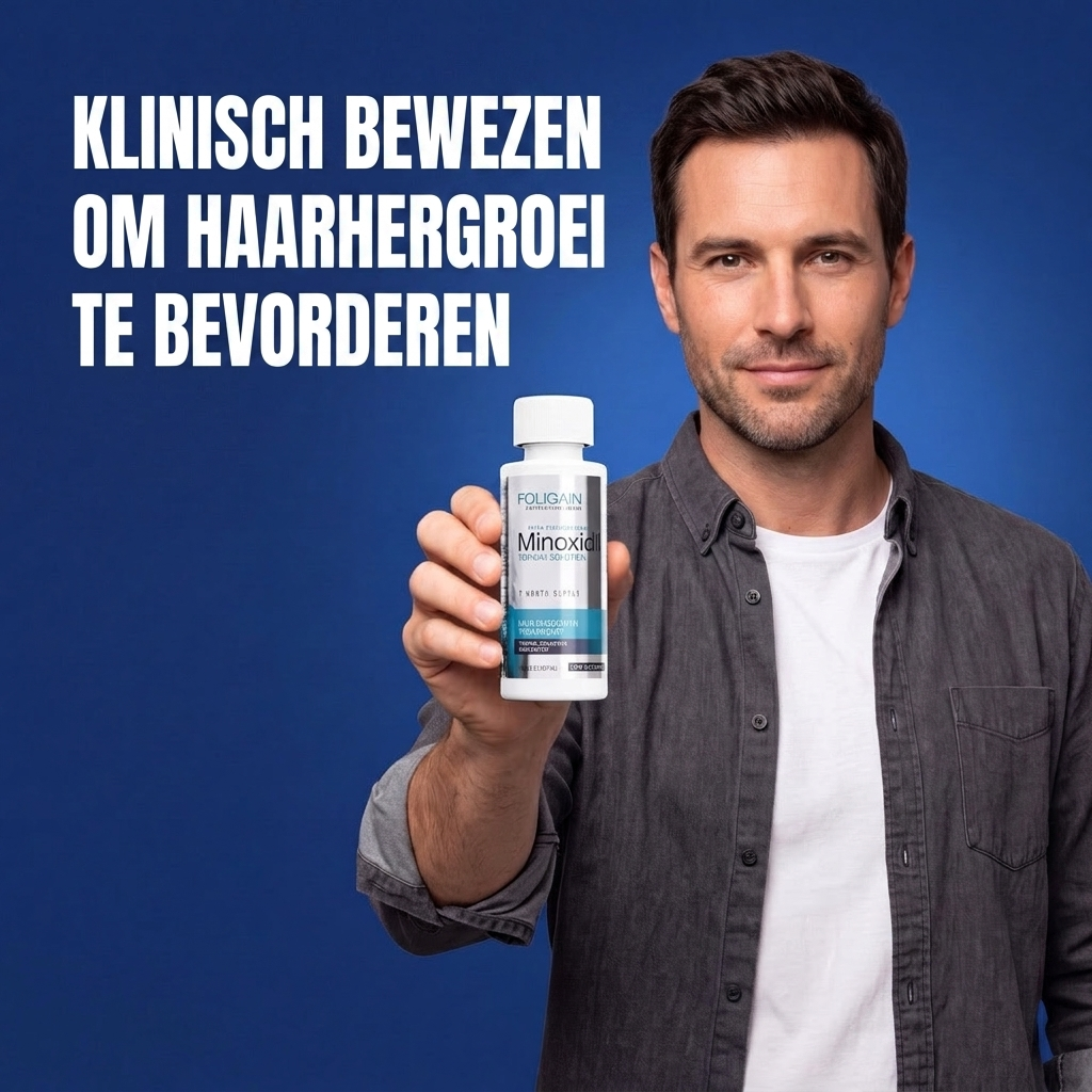 Foligain Minoxidil Lotion 5% voor Mannen – Gevoelige Huid – 9 Maanden Voorraad