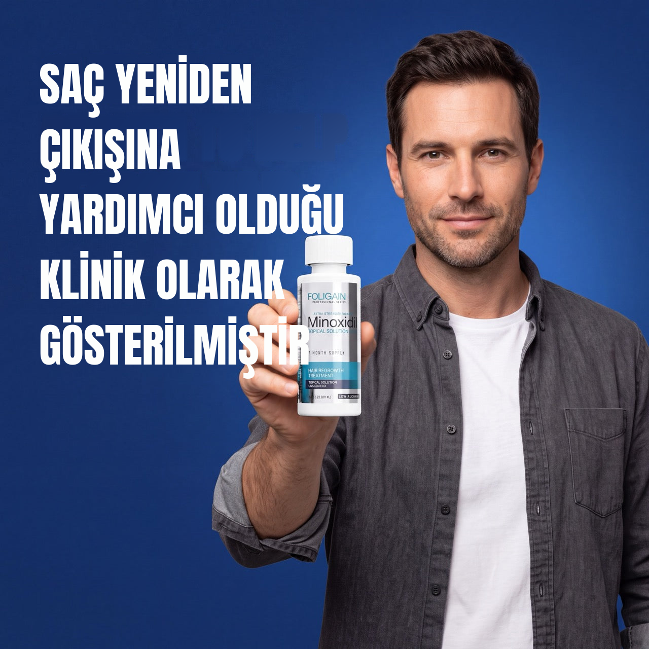 Foligain Minoxidil Lotion 5% for Men - Hassas Cilt - 12 Aylık Kullanım
